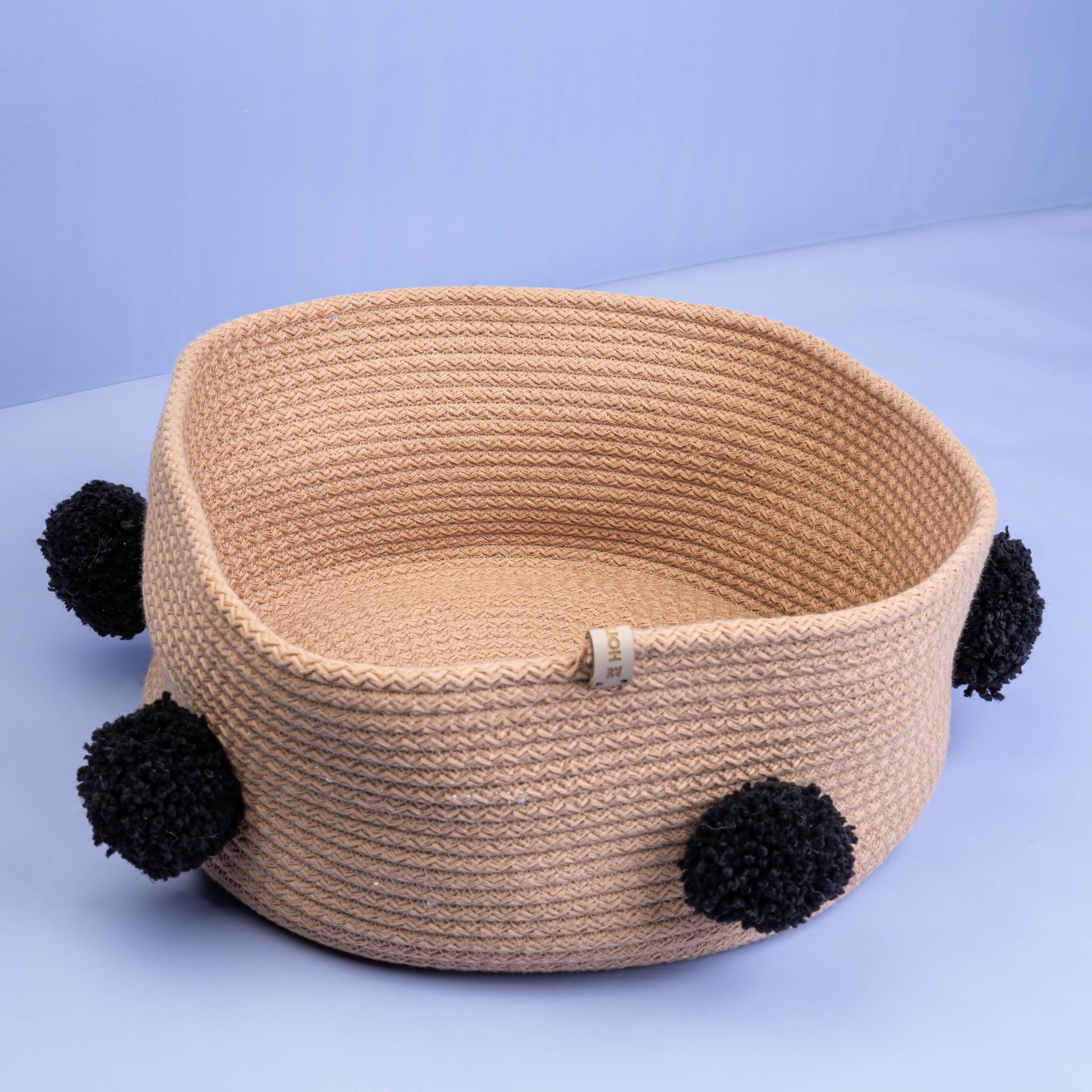 FluffNest Macrame Storage Basket-Beige 0