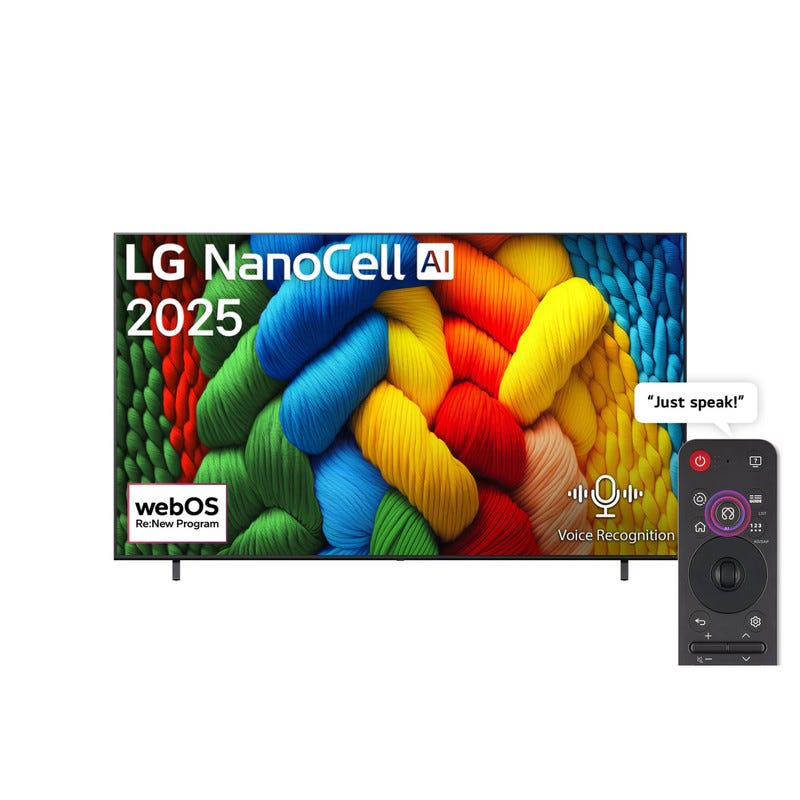 LG NanoCell AI NANO80 50 Inch 4K UHD Smart LED TV with Built In Receiver - 50NANO80A6A 0