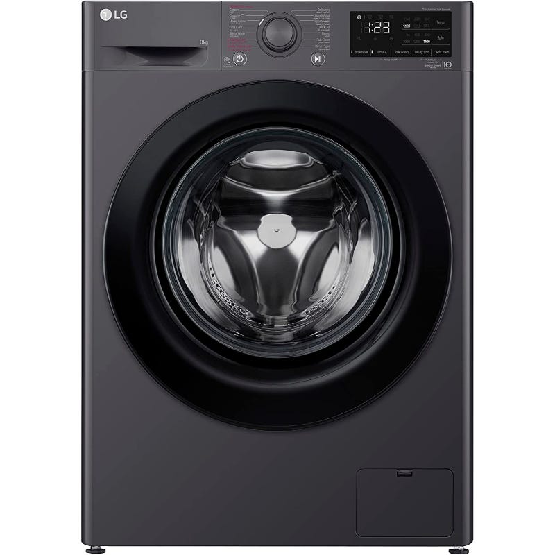 LG Vivace Digital Front Load Full Automatic Washing Machine with AI DD Technology, 8 Kg, Black - F4R3TYG6J 0