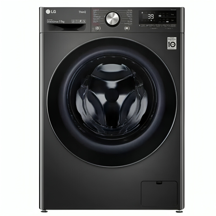 LG Vivace Digital Front Load Full Automatic Washing Machine With Inverter Technology, 11 kg, Platinum Black - F4Y9EWG2ZV 0