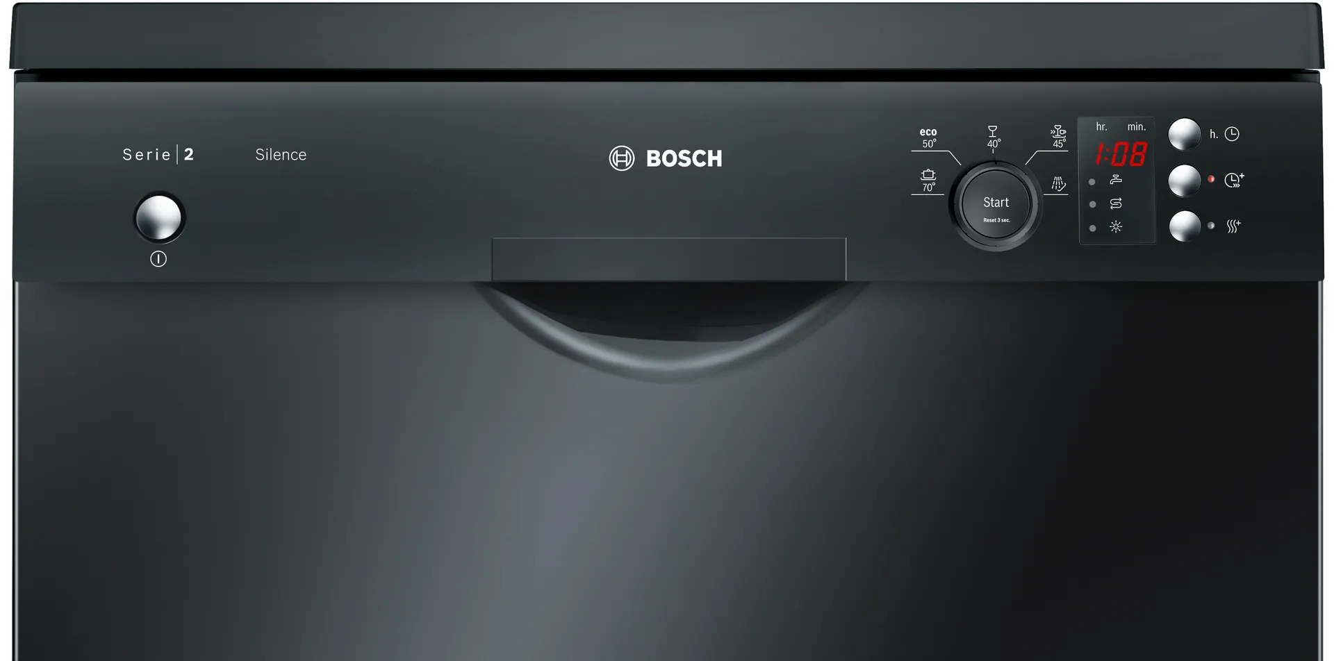 Bosch Serie 2 Digital Dishwasher, 12 Place Settings, 5 Programs, Black - SMS25AB00V 1