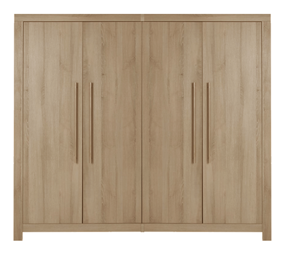 Basic White Wash Closet With Hinged Doors 0