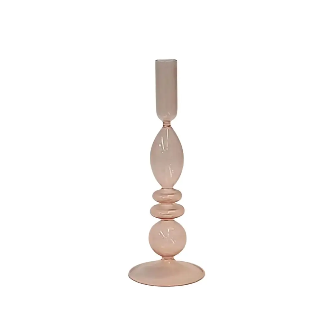 Pastel Glass Candle Holder 0