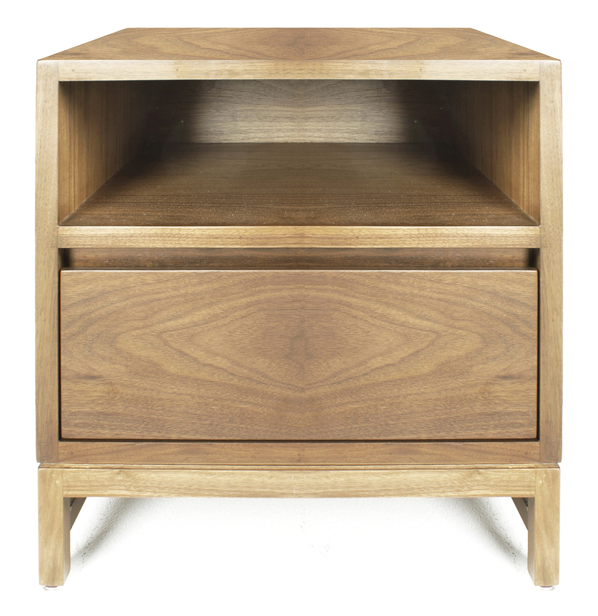 Oak Bedside Table With Upper Shelf & 1 Drawer 0