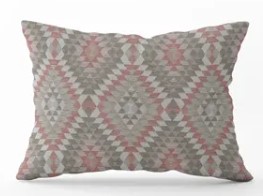 Baby Aztec Cushion in Pink & Greige 0