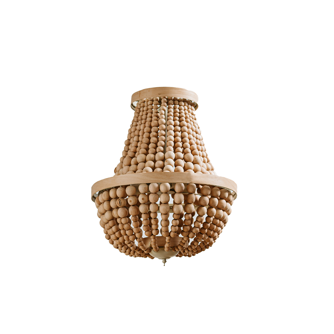 Soleil Big Wooden Beaded Chandelier 0