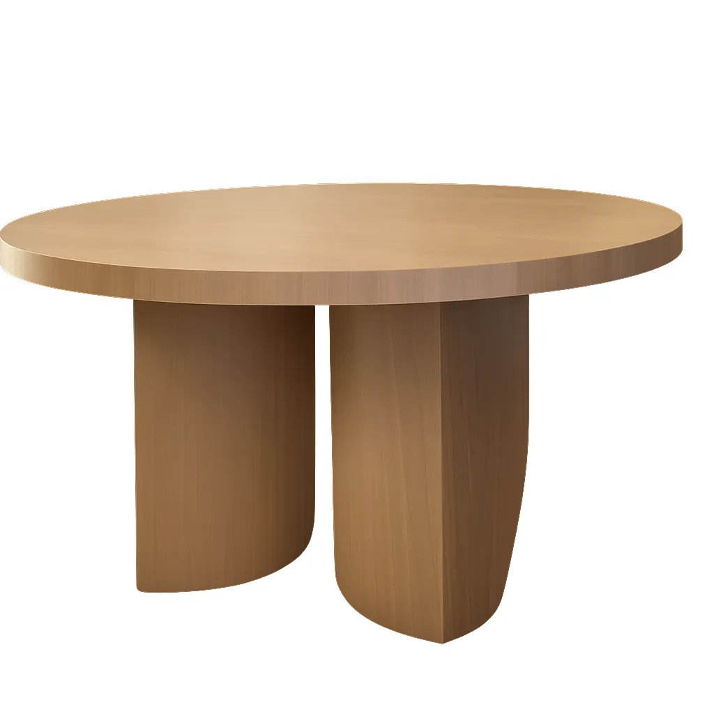 DEMI LUNE Table With Oak Veneer 0