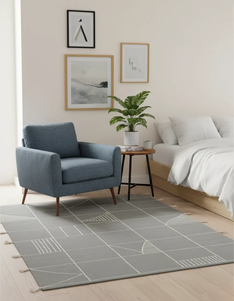 Bedrock Geometric Wool Rug 1