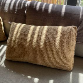 Sahara Handwoven Jute Pillow 0