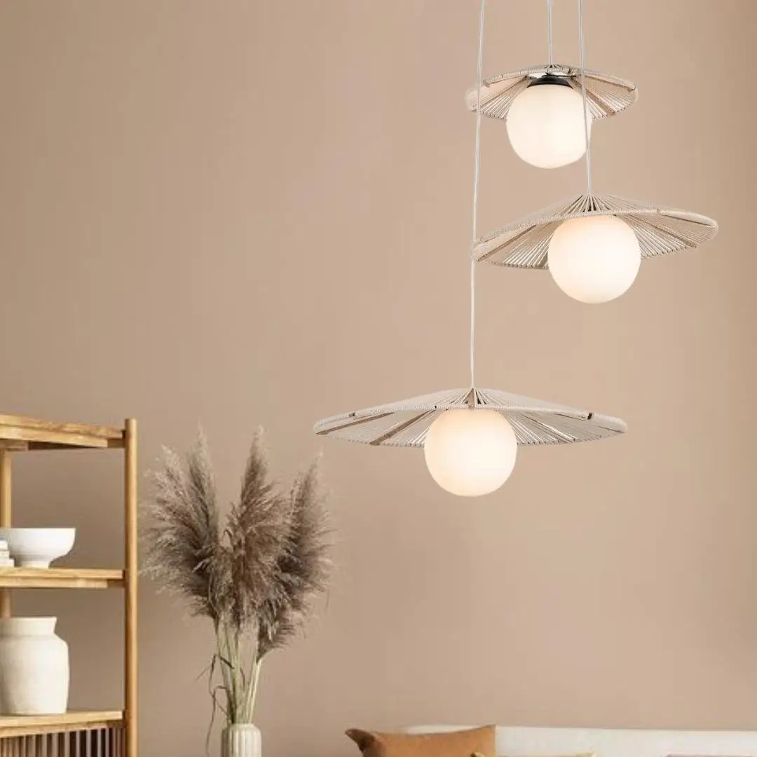 boho Ceiling Lamp- makramya 1