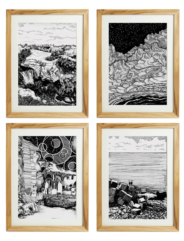 Egypt in Monochrome (Set of 4) 0