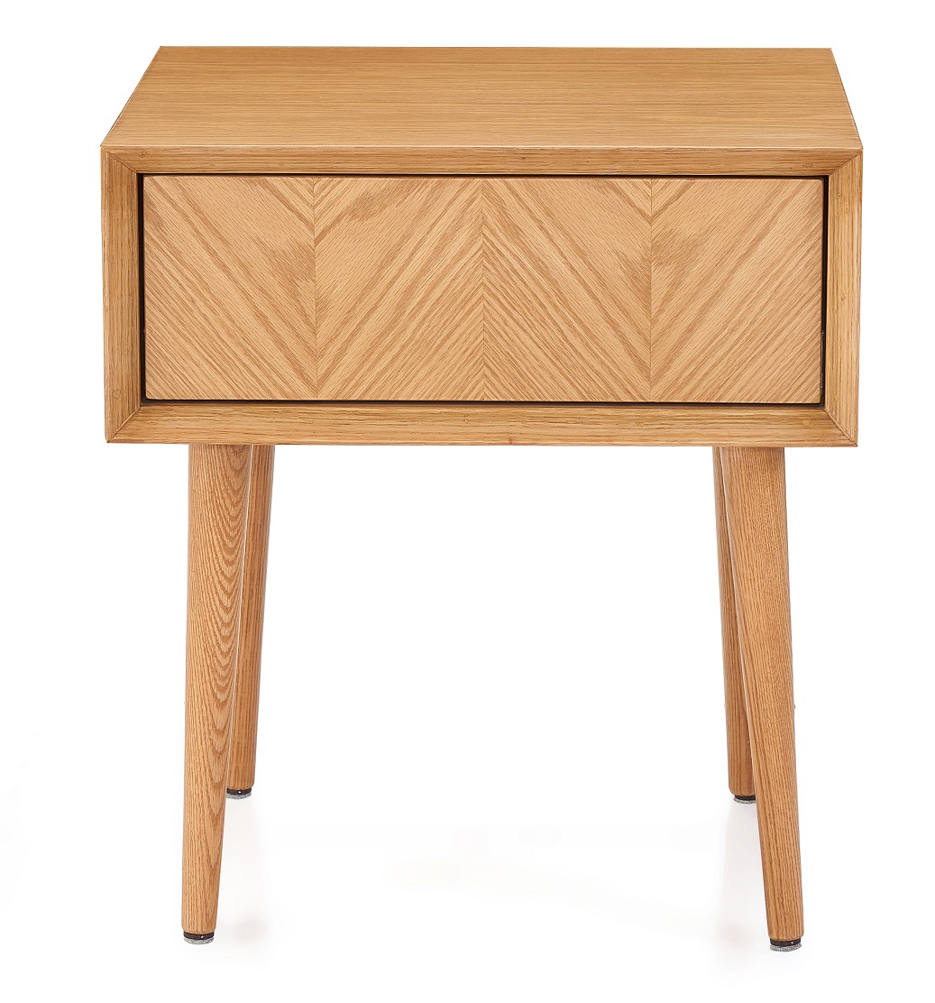 Night Table with Slanted Legs & 1 Drawer 1
