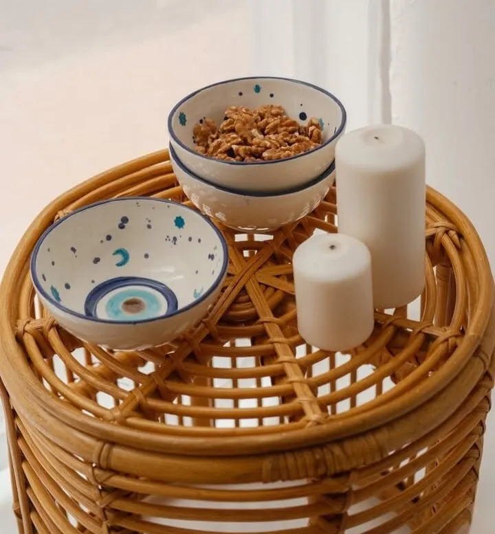 Claire Mini -  Bamboo Side Table - Round Design - Net Body 3