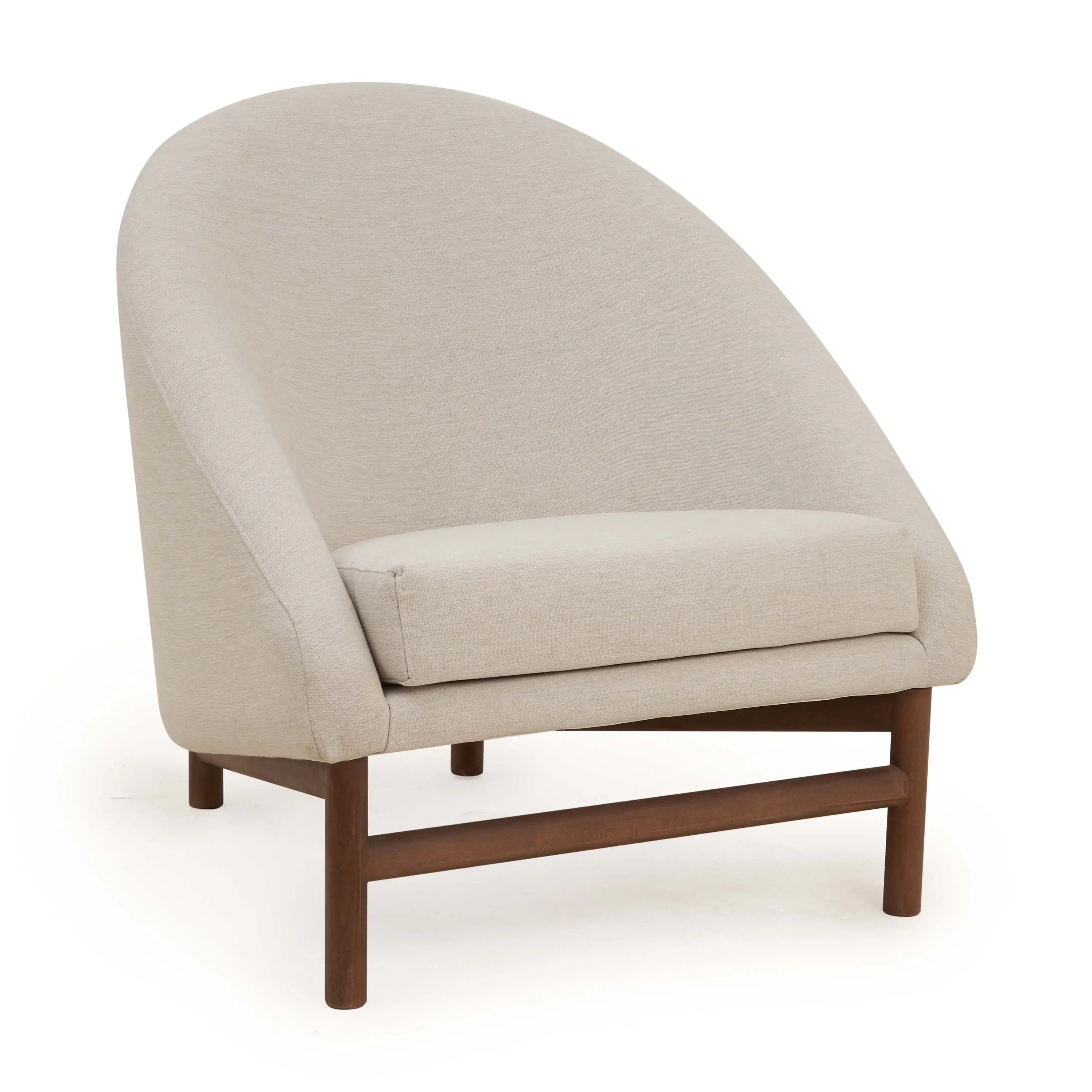 Scoop Armchair With Upholstered Body 0
