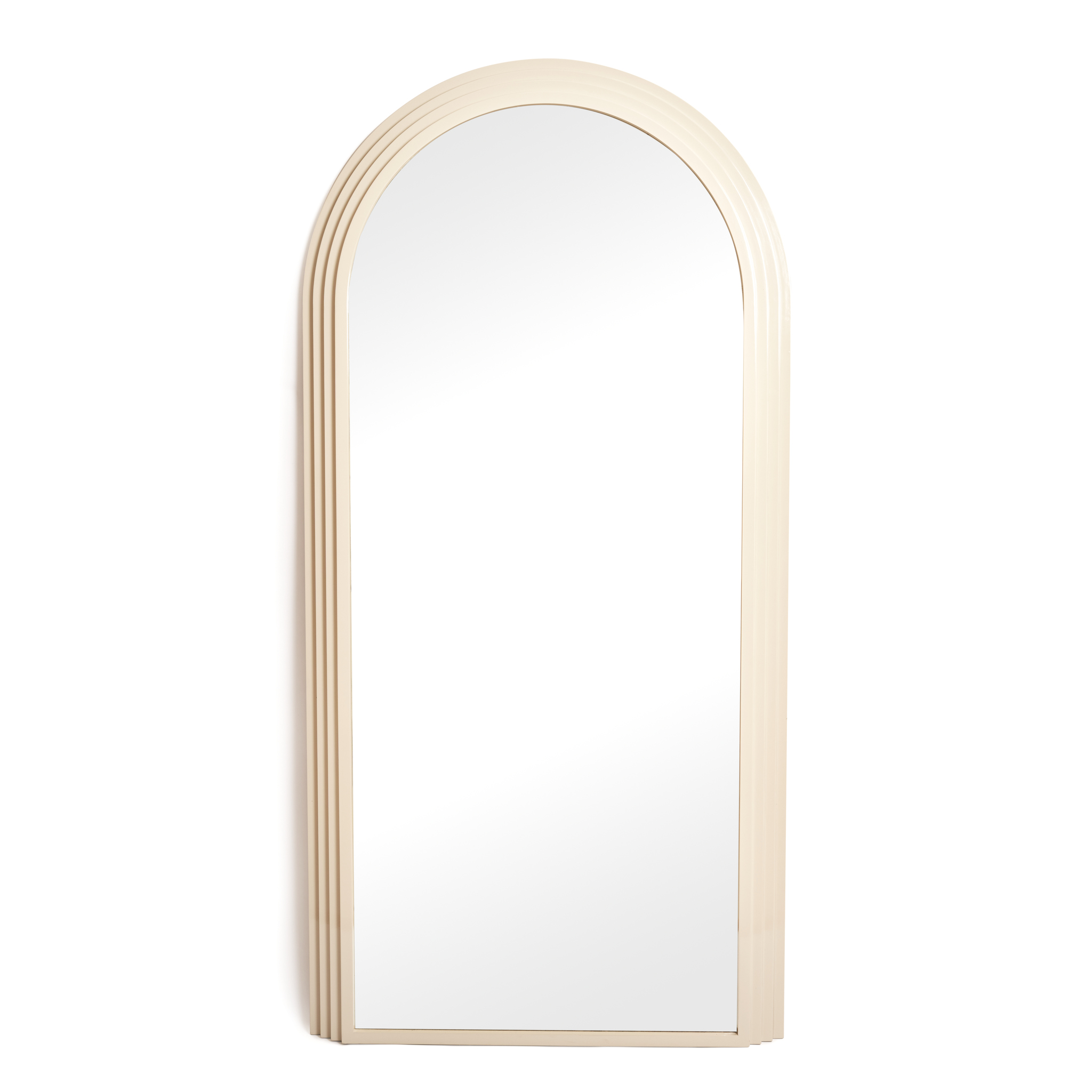 Danni Art Deco Arch Mirror With Neutral Frame Finish 0