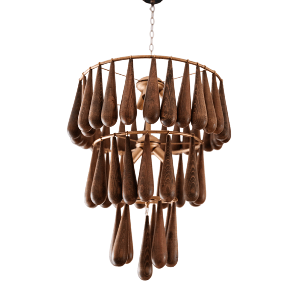 Adele Chandelier - Wooden Ceiling Light 0