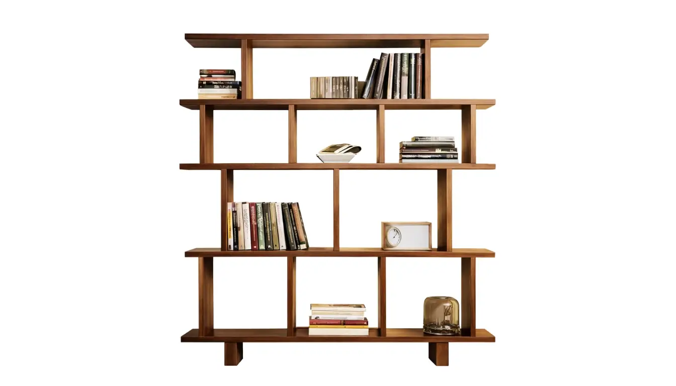 وحدة أرفف بريكس - هيكل خشبي من قشرة الأرو image