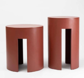 Kenya Side Tables set of 2 (Lacquer) - Round Top Design 0