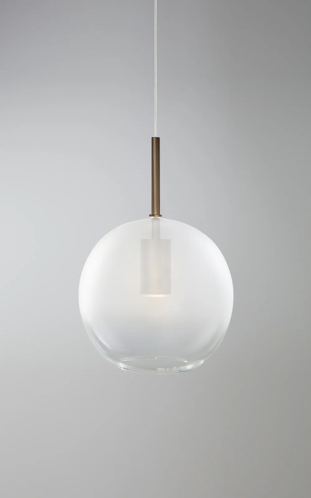 Blow Frosted Suspension - Downlight - Large - Bronze 0