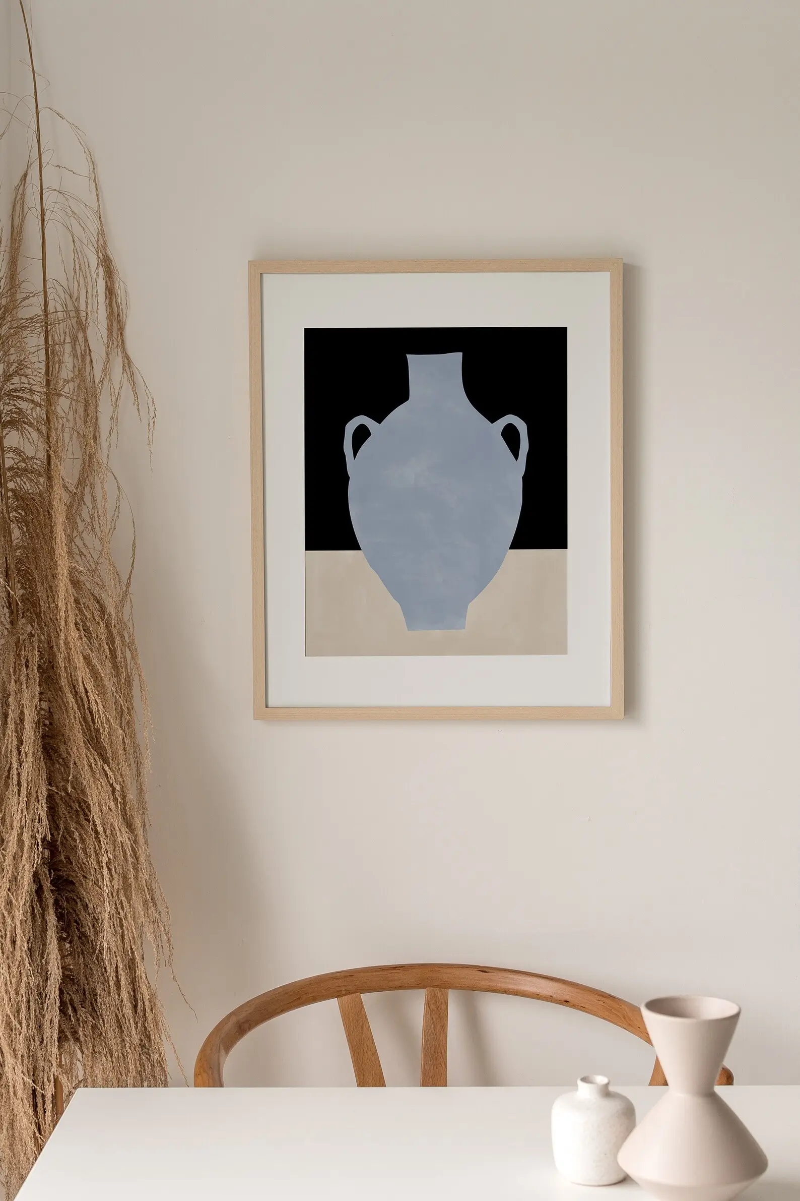 Colorful Vase Blue Artwork – Wabi Sabi Inspired Wall Decor 1