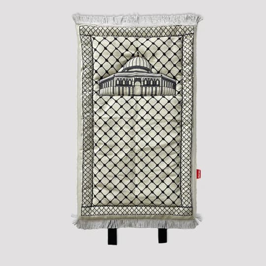 Fiber Padded Prayer Mat- White Mosque 0