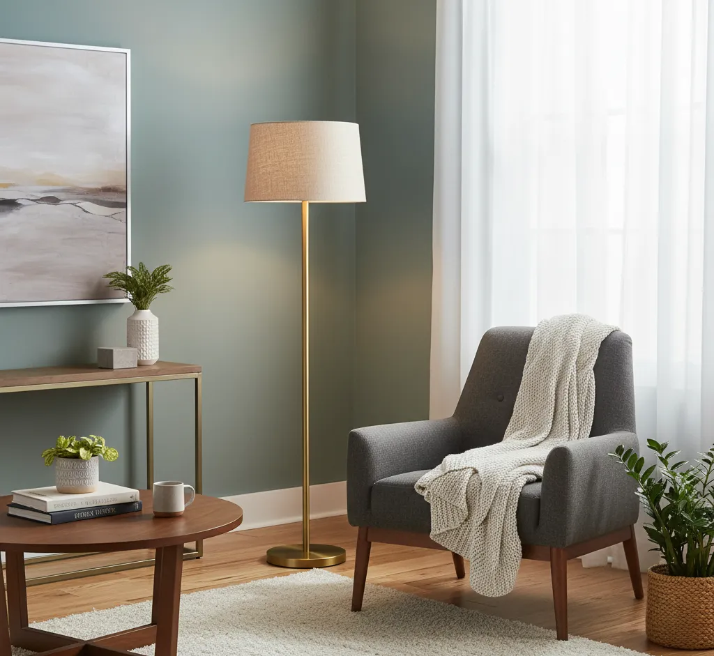 Floor lamp Beige & Gold - 7521 2