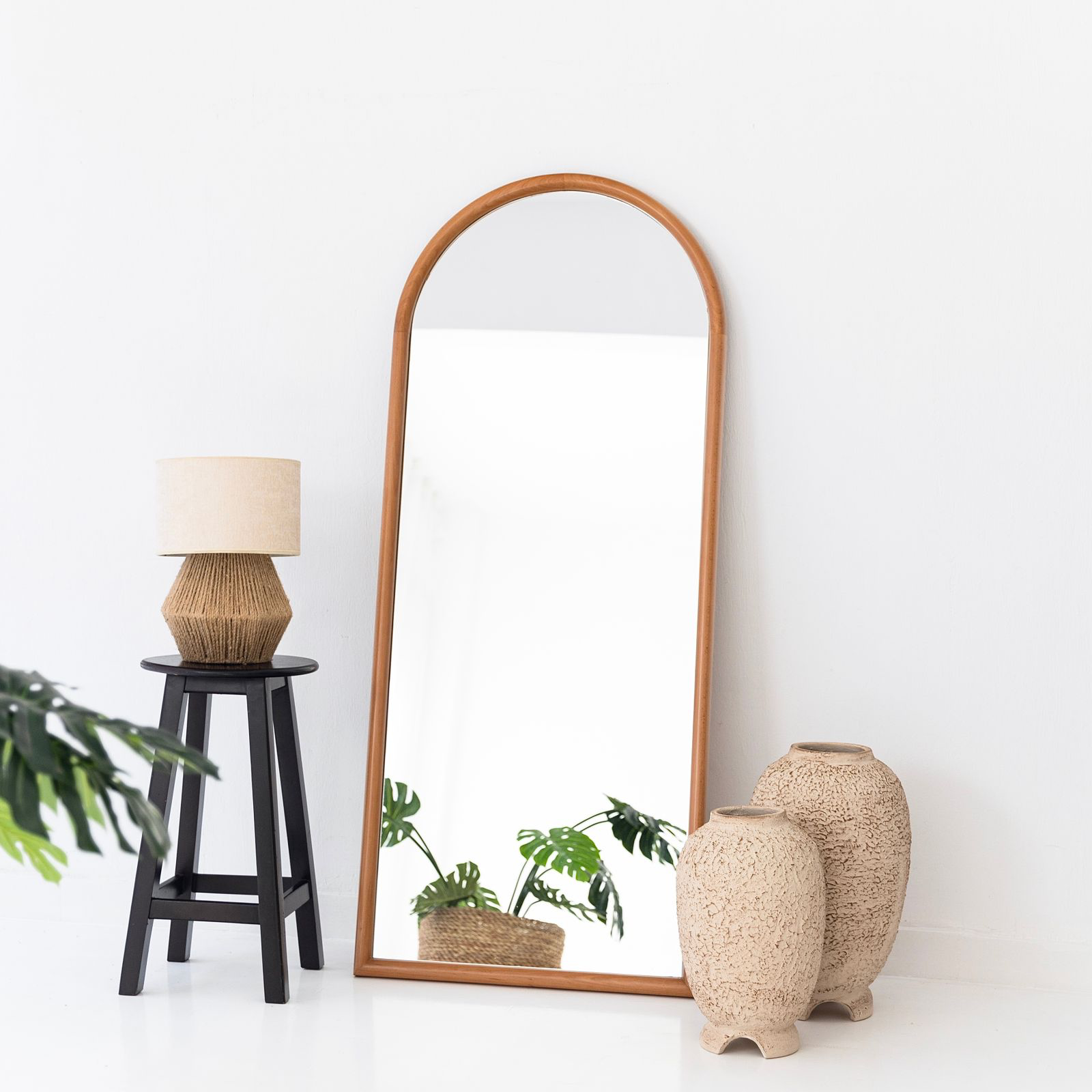 Arch Full-Length Beech Mirror With High-Grade Glass 0