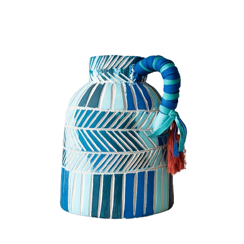 Iris Mixed-Color Pottery Vase 0