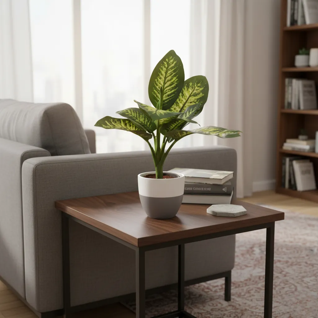 Dieffenbachia With Grey & White Pot 1