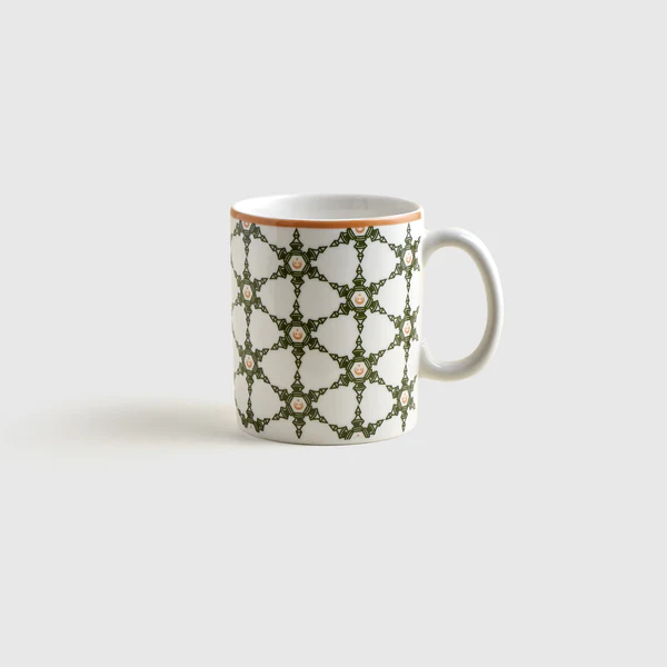 Afandina Porcelain Mug Brown & Green 0