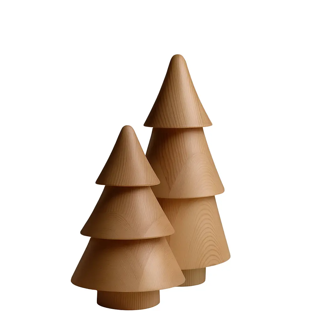 Minimalist Wooden Christmas Trees – Set of 2 0