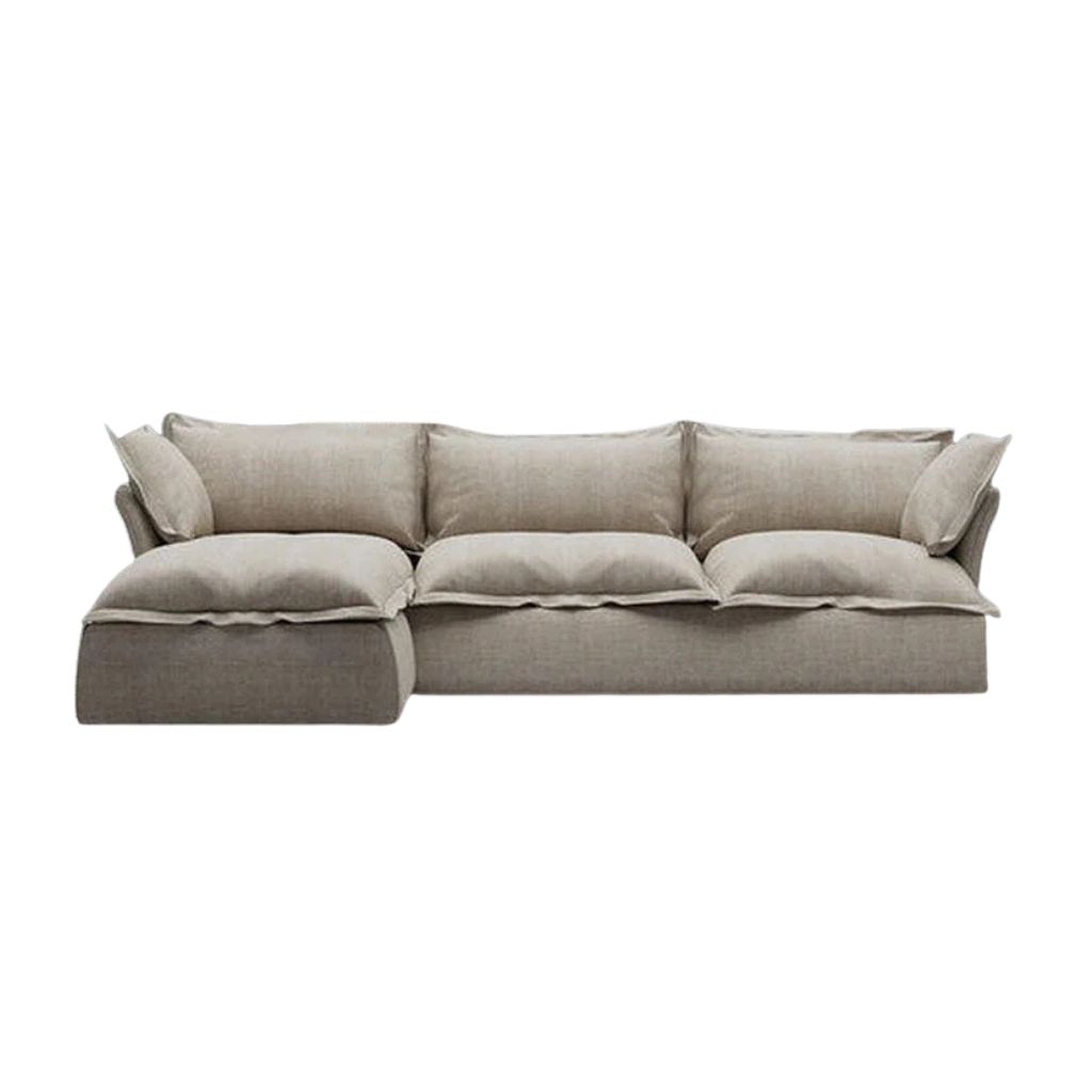 Deja Natural Wood Sofa L-Shape - Hippo 219 0