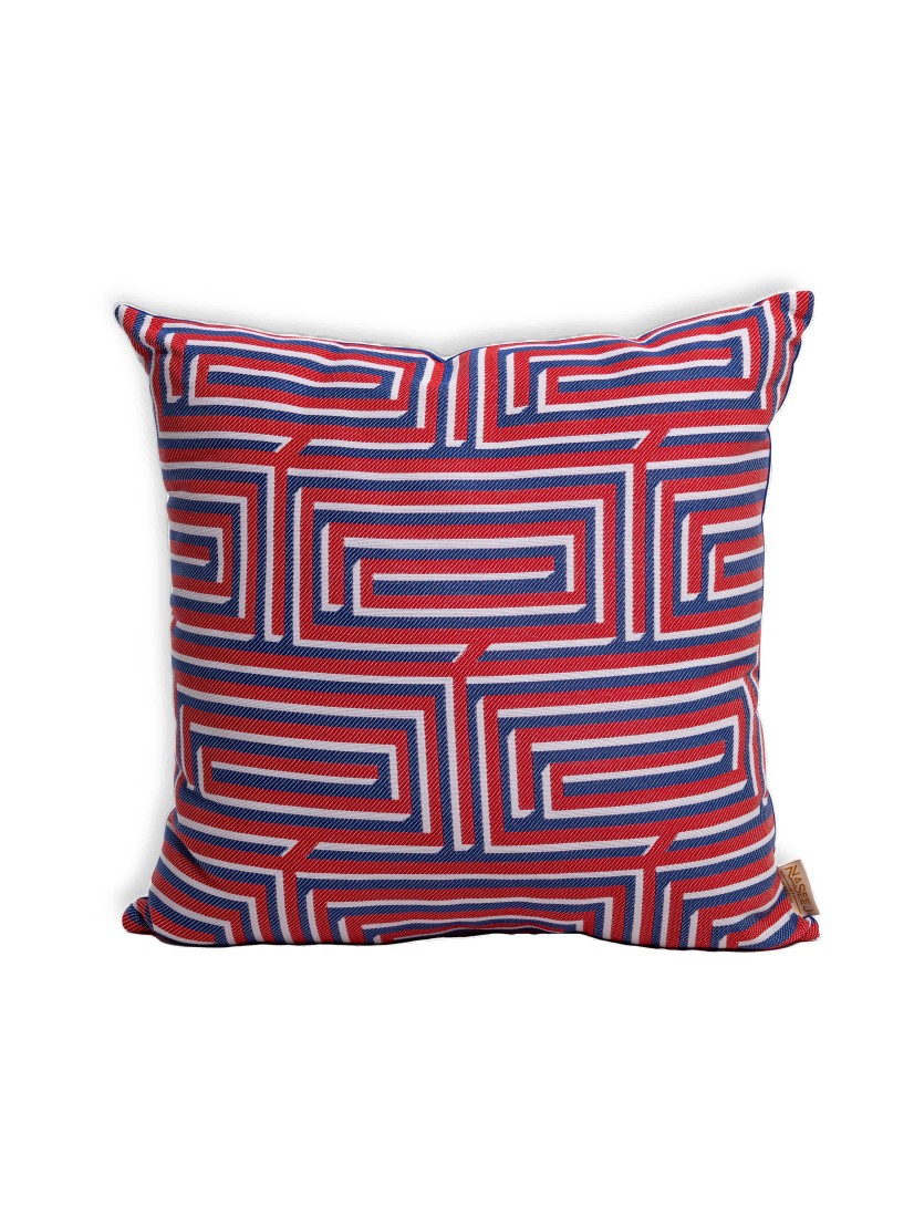Fouad + Solid Cushion (Red x Navy) 0