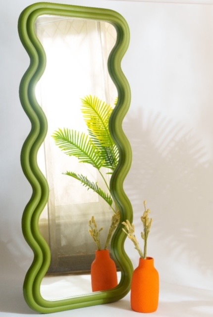 Wavy Mirror With Unique Frame Design 3