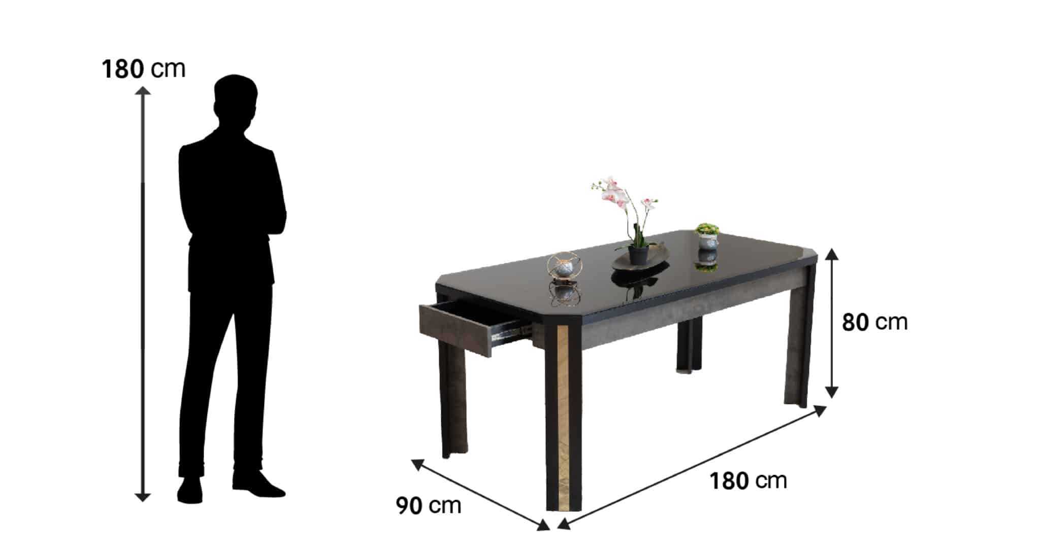 Spark Dining Table With Built-in Storage Drawer 2