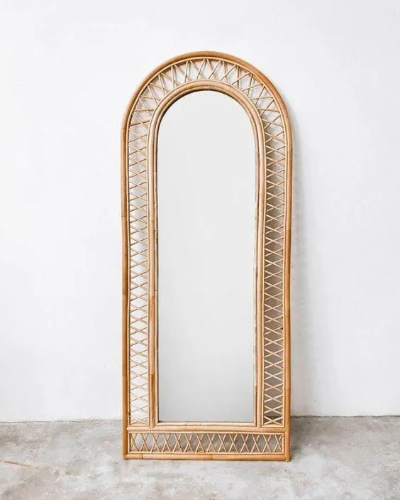 Arched Full Length Bamboo Mirror 1