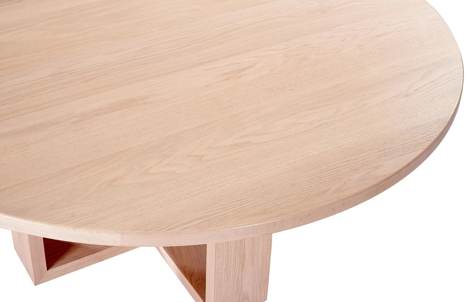 Cross Round Natural Oak Dining Table 1