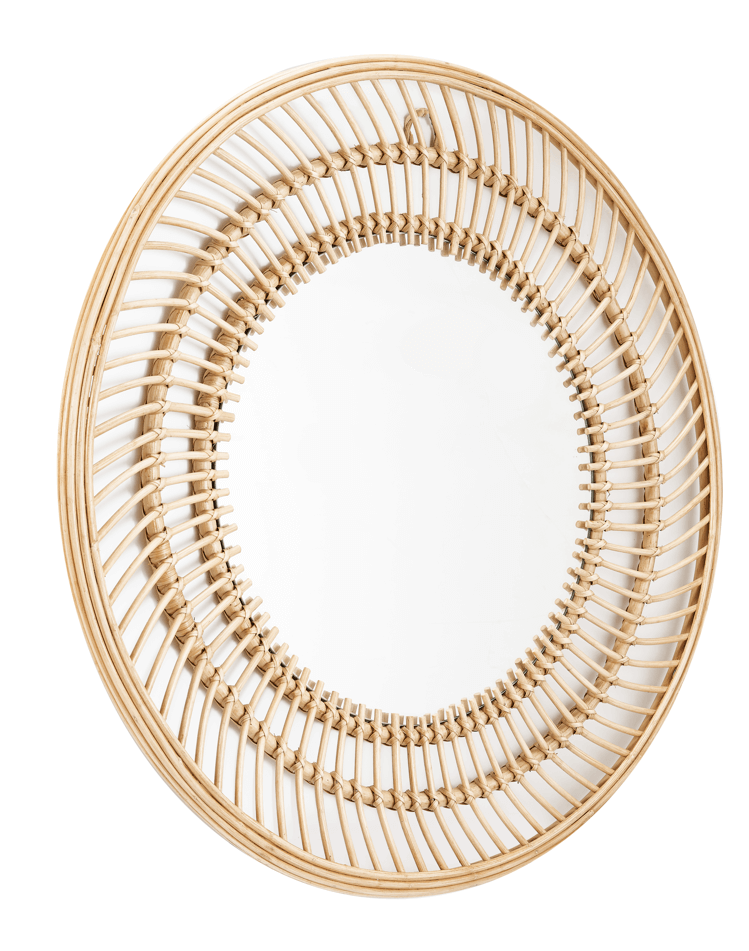 Twirl Round Bamboo Wall Mirror 1