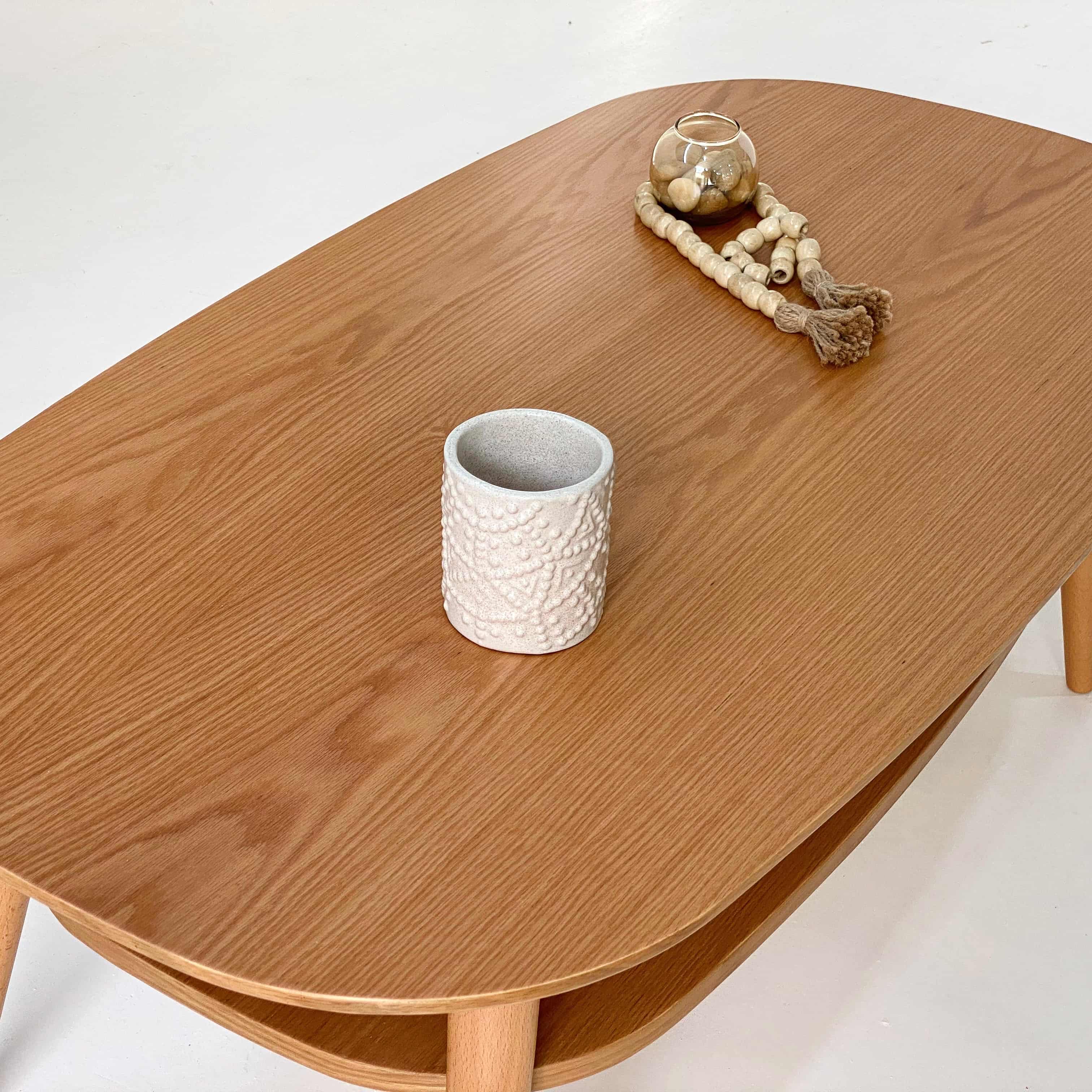 Oslo Coffee Table - 2 Levels - Beech Wood & Oak Veneer 4