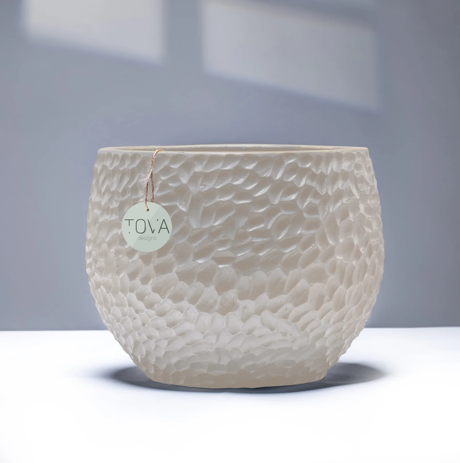 Hammered Gold Linning  Beige Pot 0