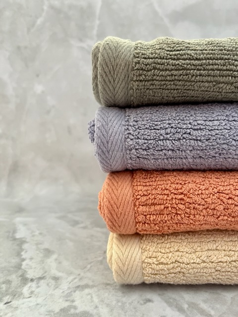 Earthy Ribbed Towels 0