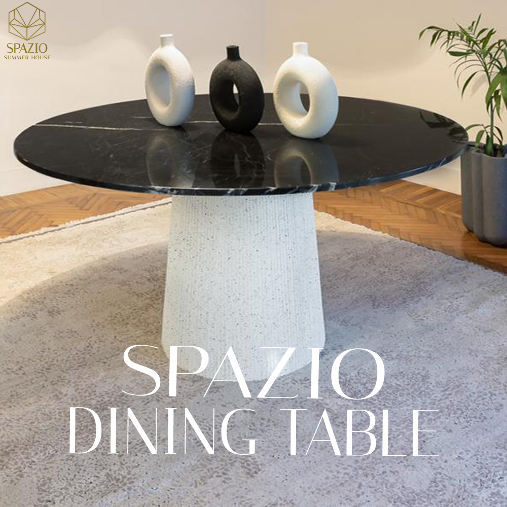 Spazio Fiberglass Round Dining Table 0
