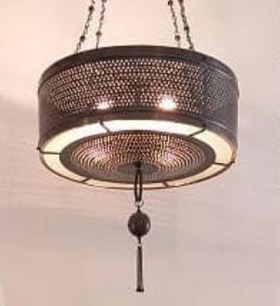 Black Carved Metal Chandelier 0