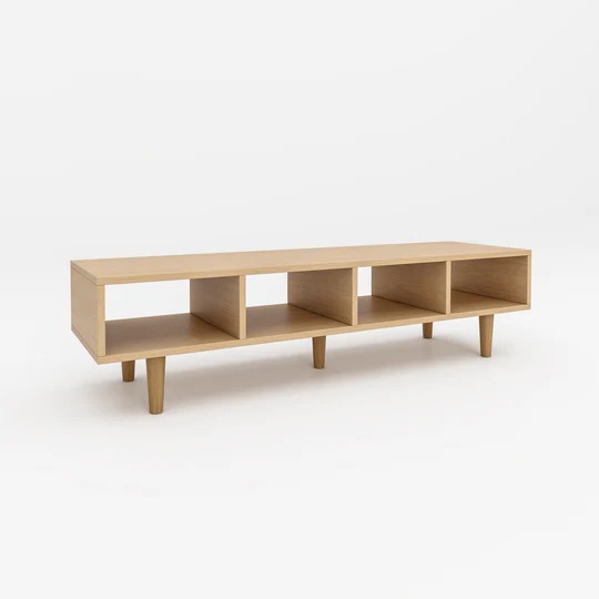 Aero TV Unit – Sleek Design With Natural Wooden Legs 0