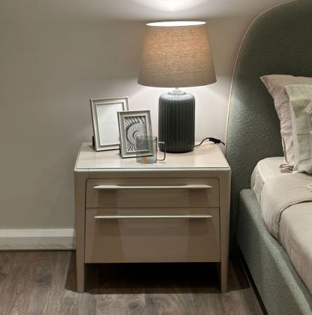 Doba Nightstand - 2 Drawers - Cream Color 0