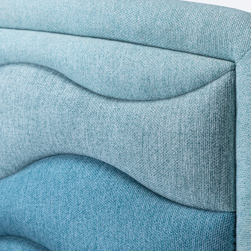 Tide Bed Upholstered With Oak Legs 3