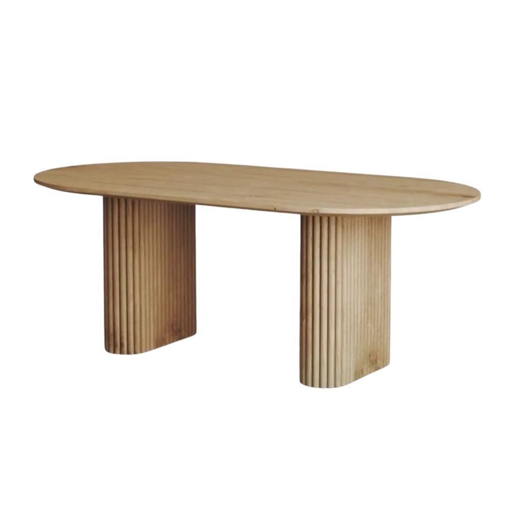 Oval Strips Dining Table 0