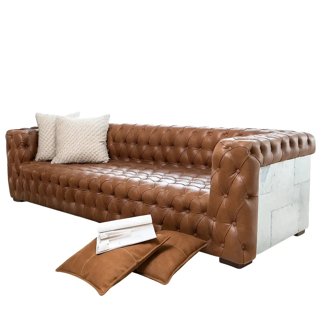 Sumrah Leather Couch 0