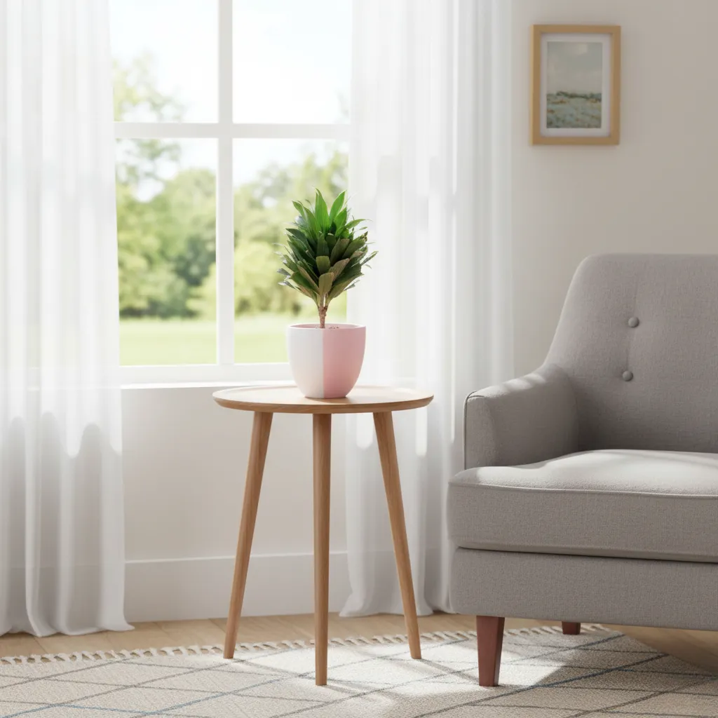 Dracaena Compacta with Pink & White Pot 1