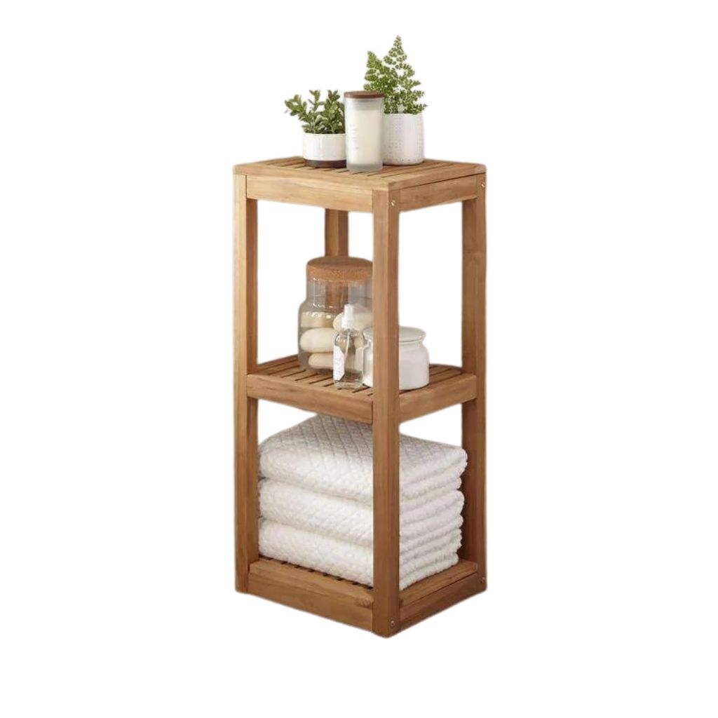 Wooden Bathroom Storage Unit 0